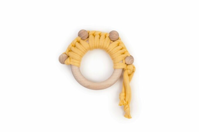 Maple Braided Teether - Yellow