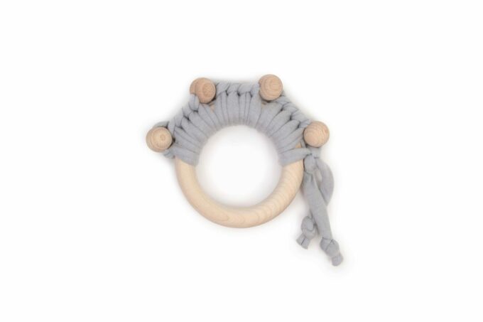 Maple Braided Teether - Gray