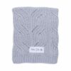 Mum's Knitted blanket - "Braid" - Gray Pearl
