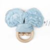 Maple Teether and Rattle - Blue, Latte